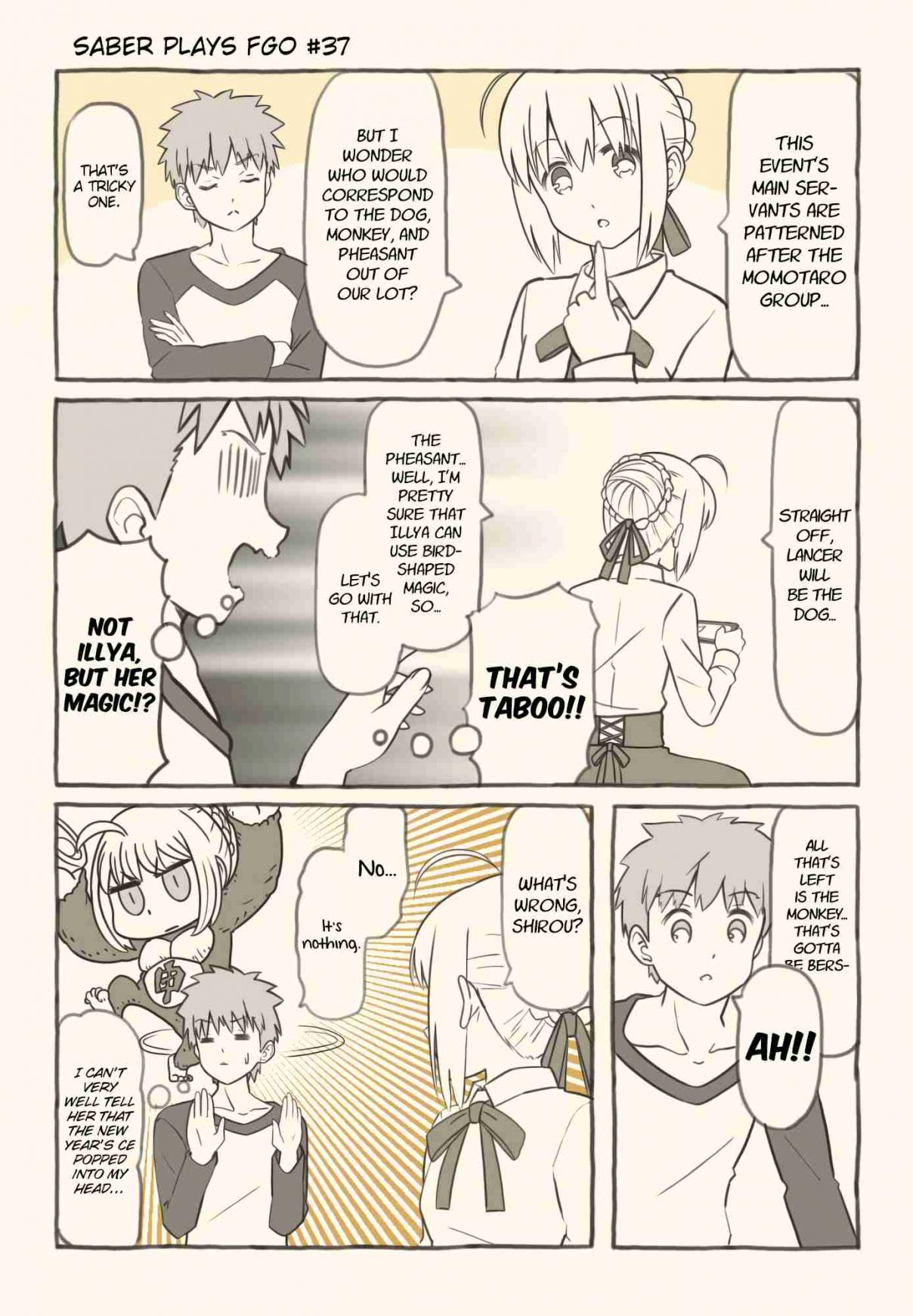 Fate/stay night Saber Plays Fate/Grand Order (Doujinshi) Ch. 37 Onigashima's Party