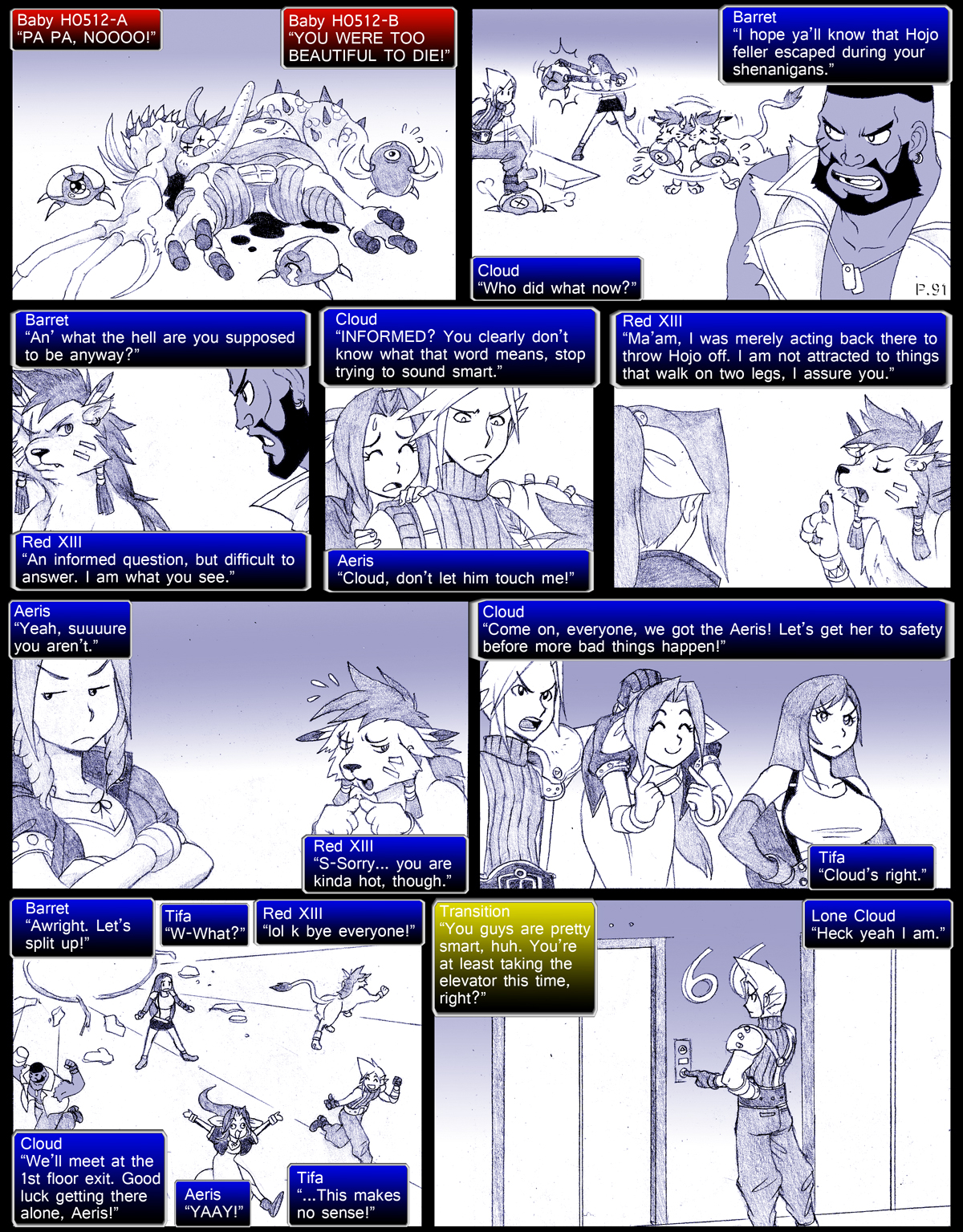 Final Fantasy VII: The Sevening (Doujinshi) Ch. 91