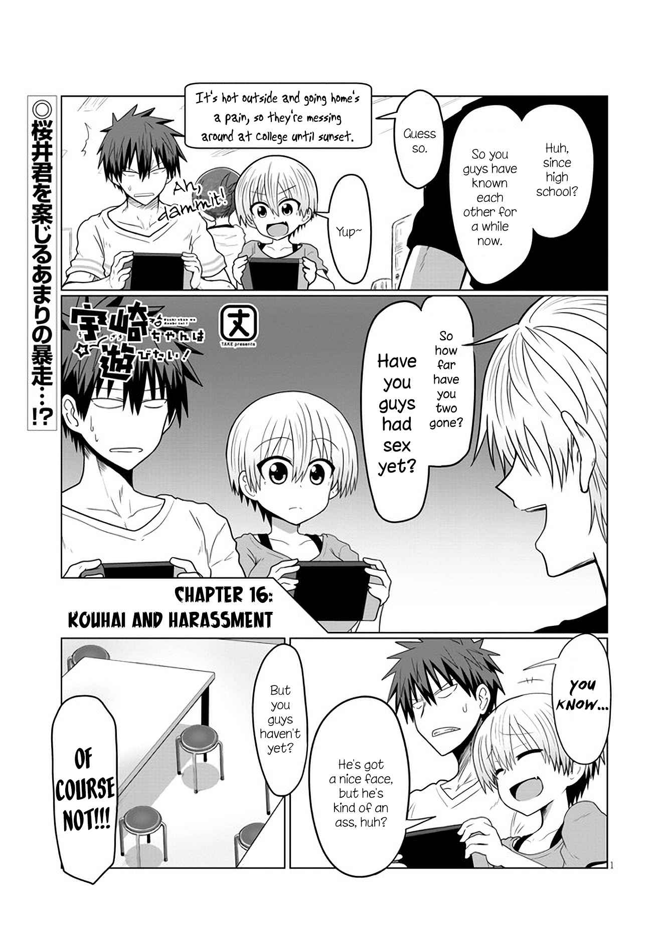 Uzaki chan wa Asobitai! Ch. 16 Kouhai and Harassment