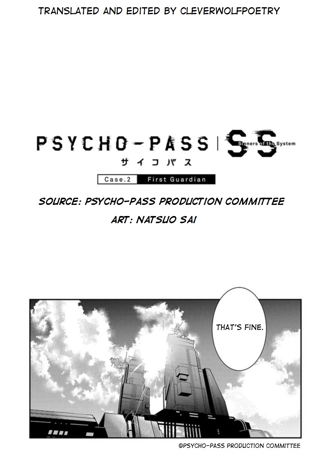Psycho Pass: Sinners of the System Case 2 First Guardian Vol. 2 Ch. 2
