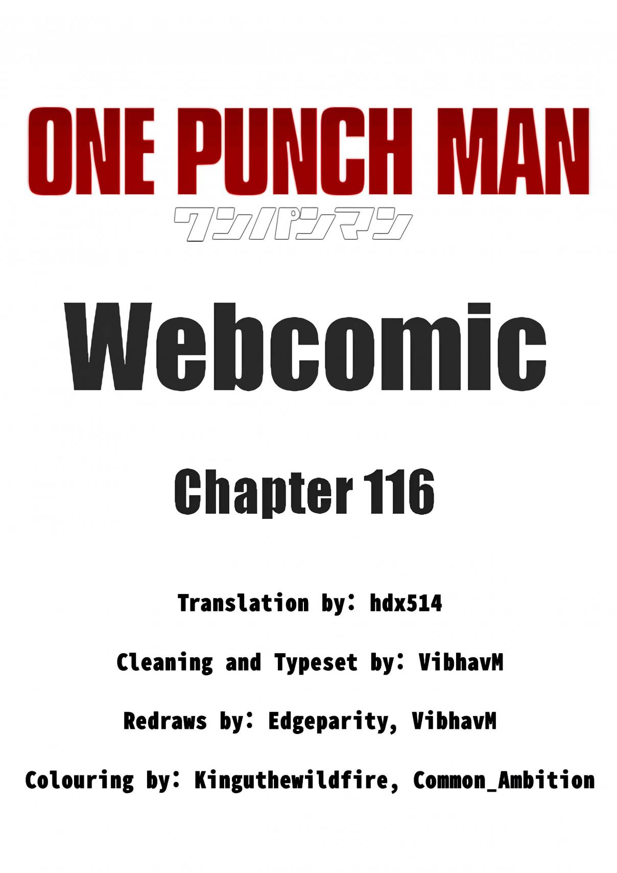 One Punch Man (Webcomic/Fan Colored) Ch. 116