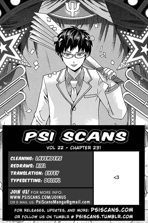 Saiki Kusuo no PSI nan Vol. 22 Ch. 231 Out of Sync Boy Girl RelaPSIonships (First Half)