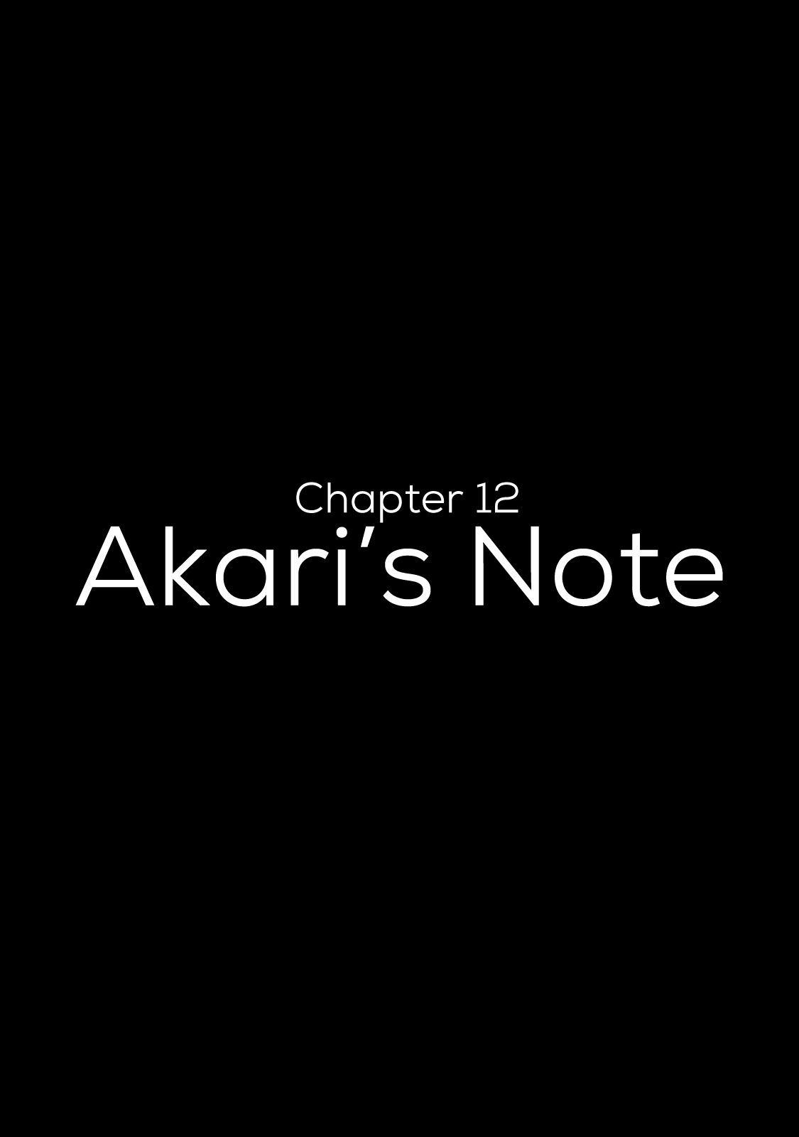Kurayami Dance Vol. 2 Ch. 12 Akari's Note