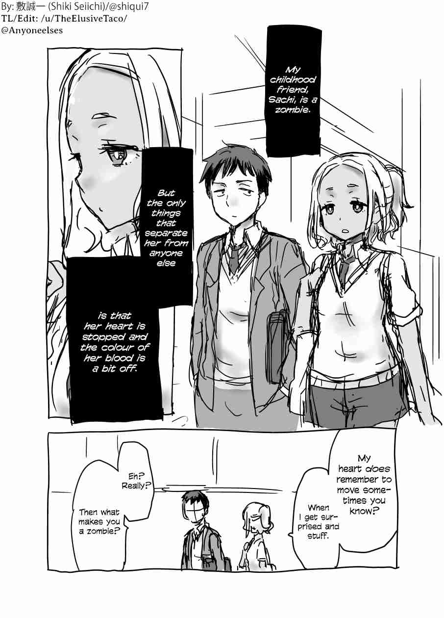 Shiki Seiichi's Short Manga Ch. 1 My Childhood Friend is a Zombie