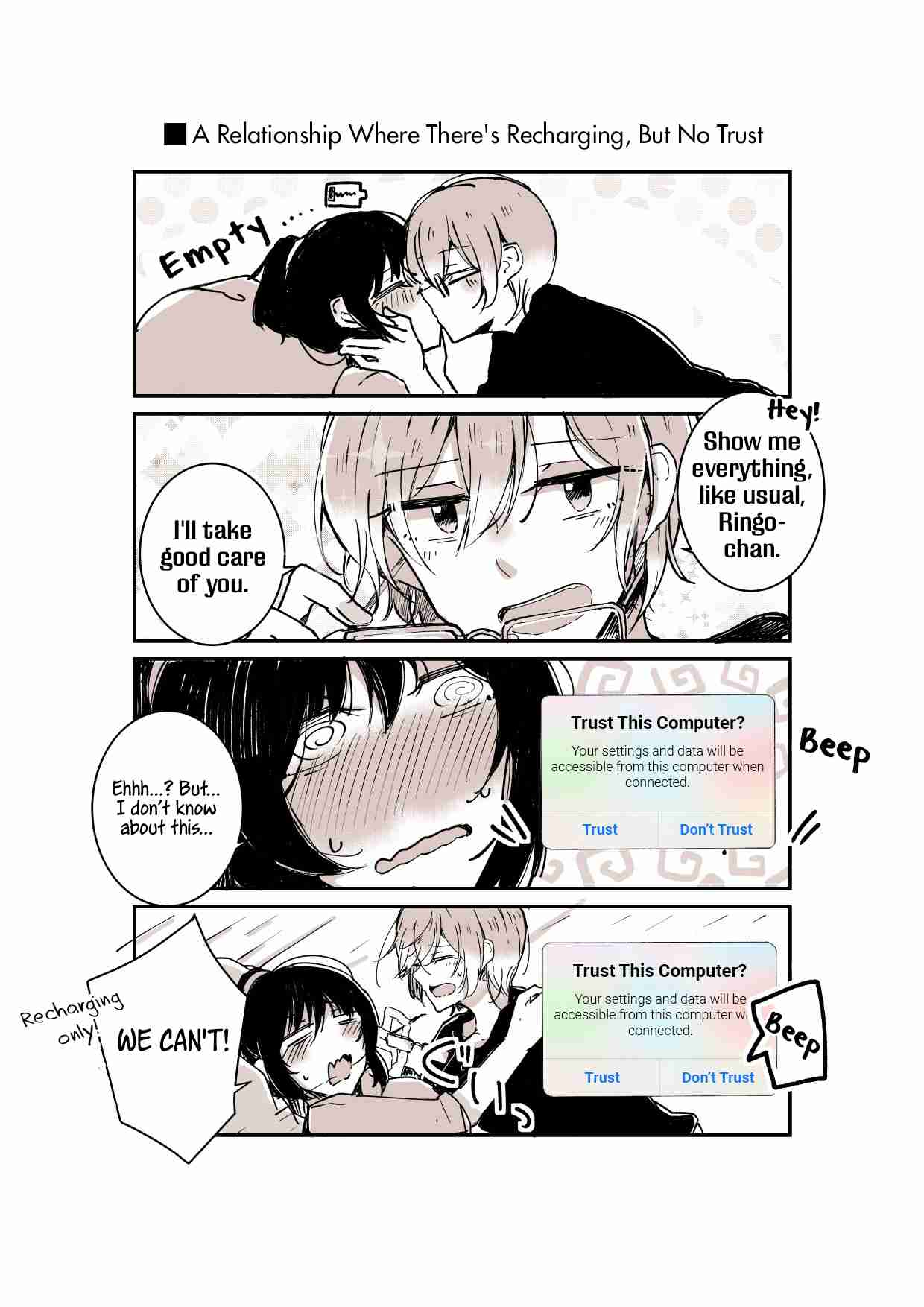 My PC and iPhone Seemed like They Were Friends With Benefits so I Made a Comic Out of It Oneshot