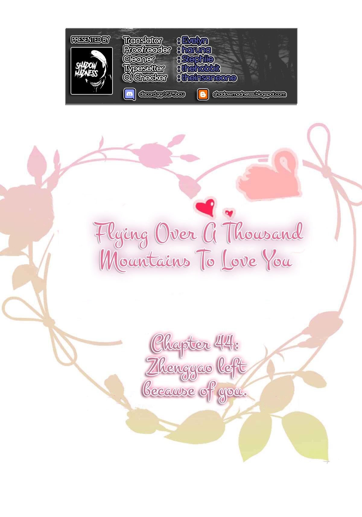 Flying Over a Thousand Mountains to Love You Ch. 44 Zhengyao left because of you