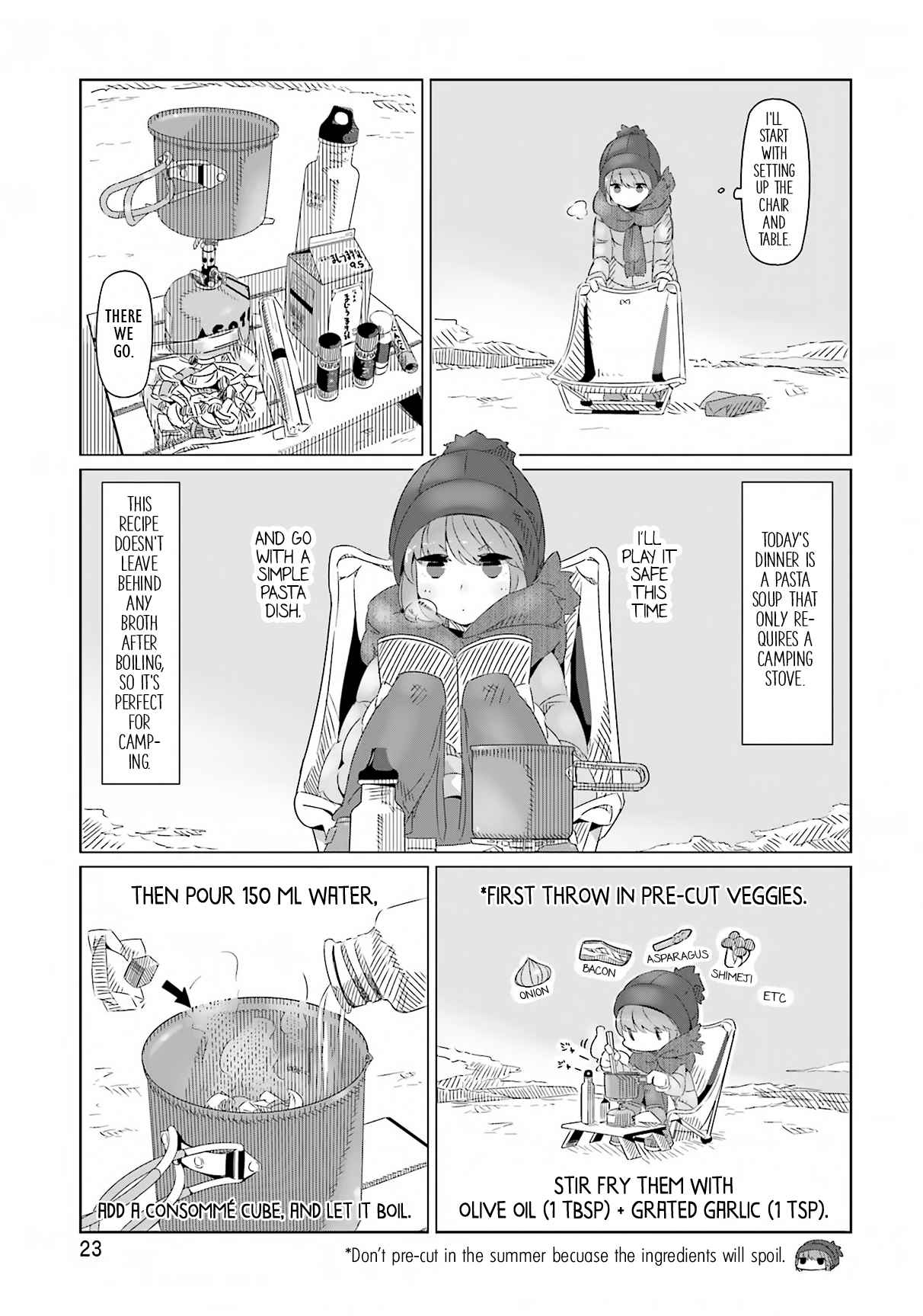 Yurucamp △ Vol. 2 Ch. 7 Onsen, Bocchi, and a Mountain Meal