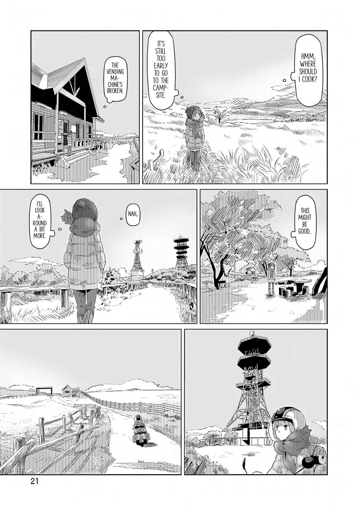 Yurucamp △ Vol. 2 Ch. 7 Onsen, Bocchi, and a Mountain Meal