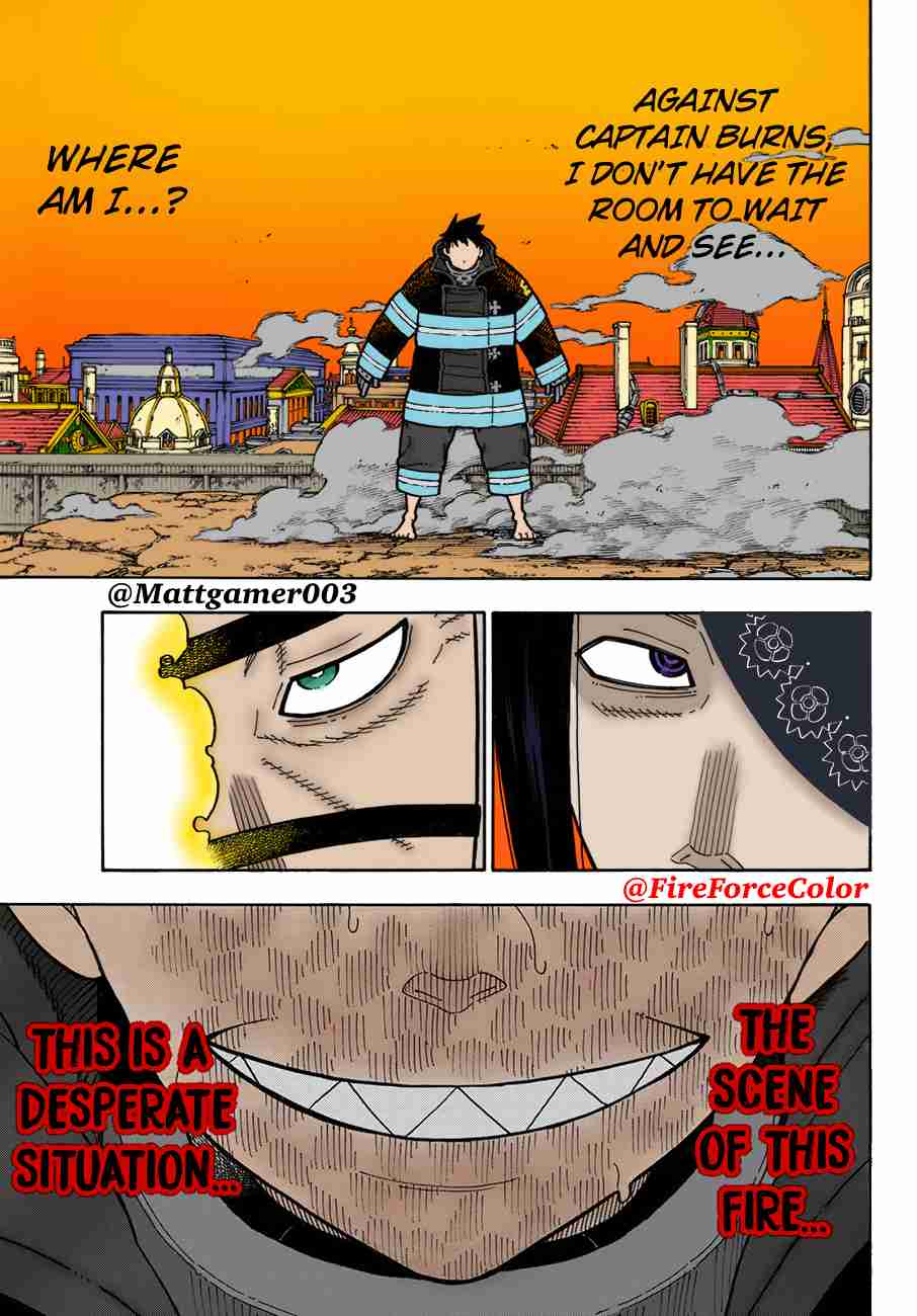 Enen no Shouboutai (Fan Colored) Ch. 182 Death and Flames