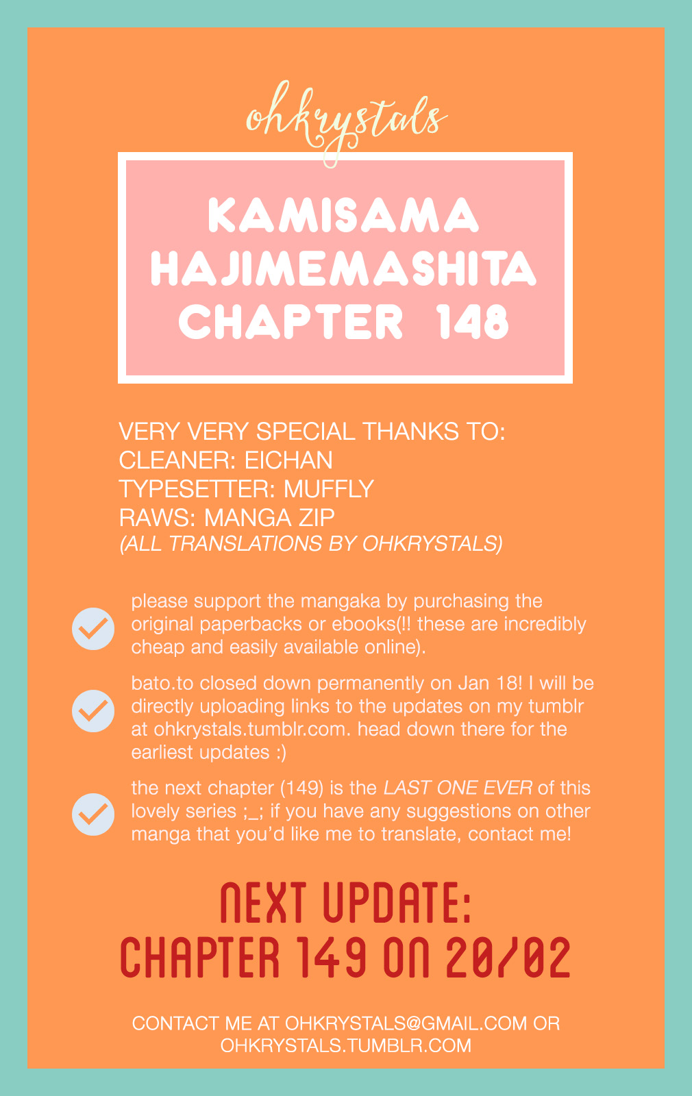 Kamisama Hajimemashita Vol. 25 Ch. 148
