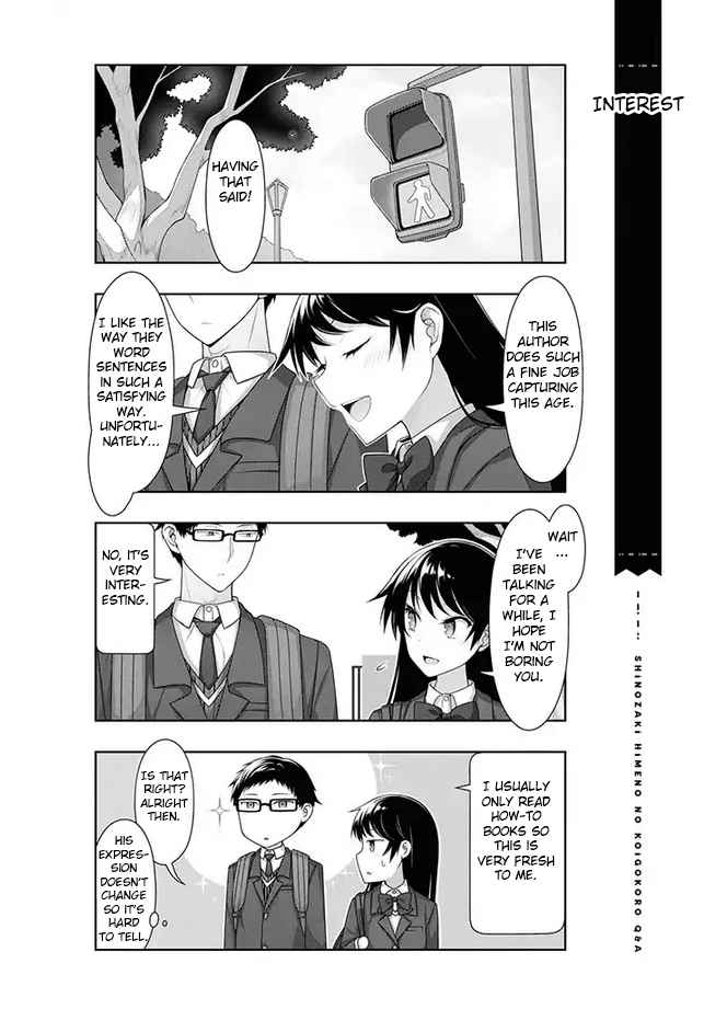 Shinozaki Himeno's Love Q&A Vol. 1 Ch. 9 The inexperienced boy and girl go to school together (part 1)