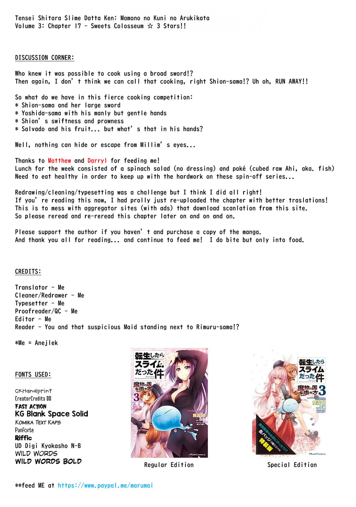 Tensei Shitara Slime Datta Ken: Mamono no Kuni no Arukikata Vol. 3 Ch. 17 Sweets Colosseum ☆ 3 Stars!!