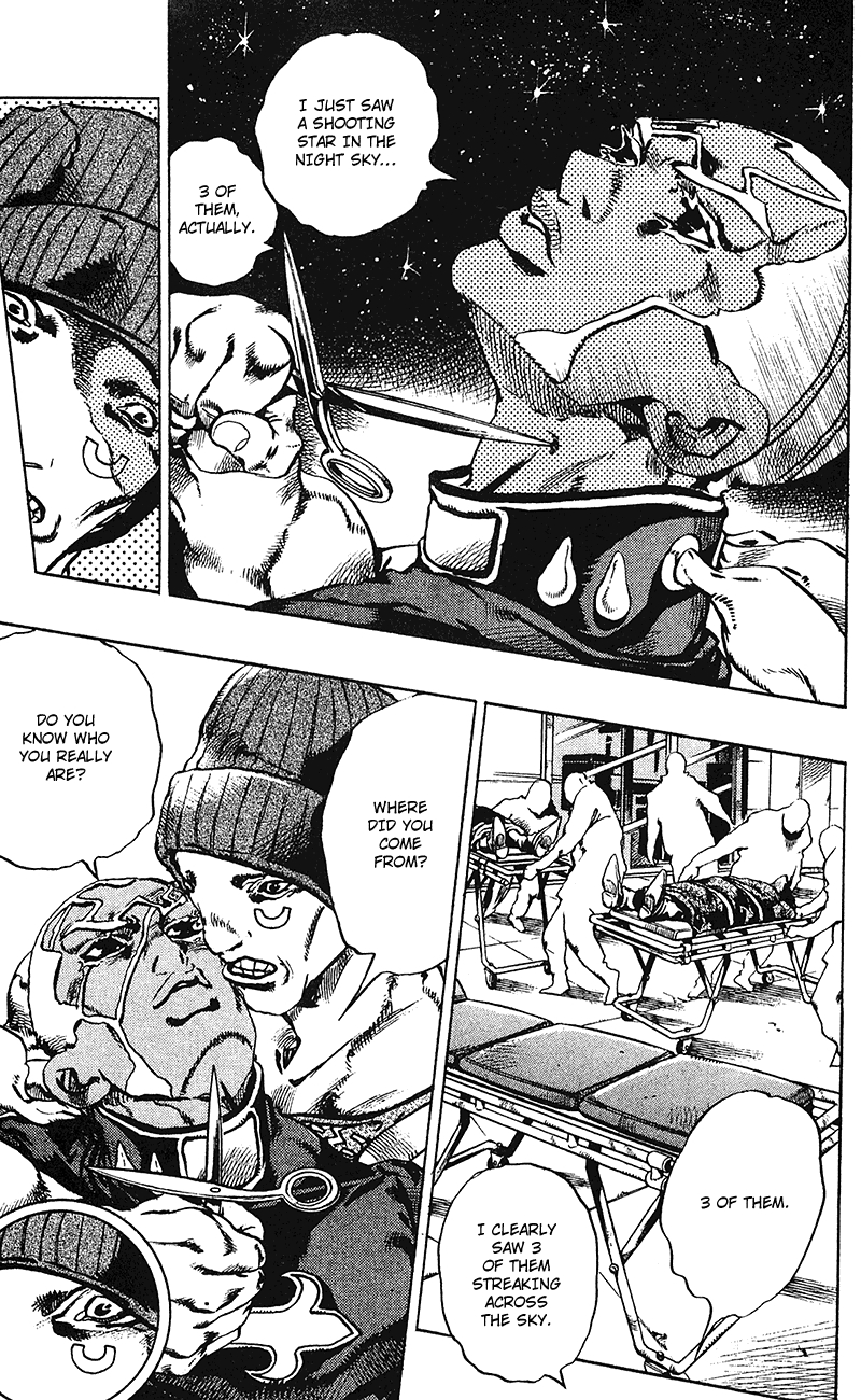 JoJo's Bizarre Adventure Part 6 Stone Ocean Vol. 12 Ch. 103 The 3 Men Who Were Carried to the Hospital