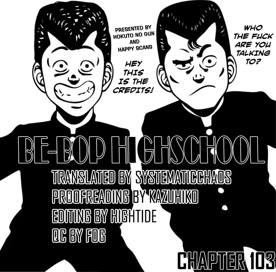 Be-Bop-Highschool Vol.12 Chapter 103: The Kamikaze Bamboo Brain Splitter