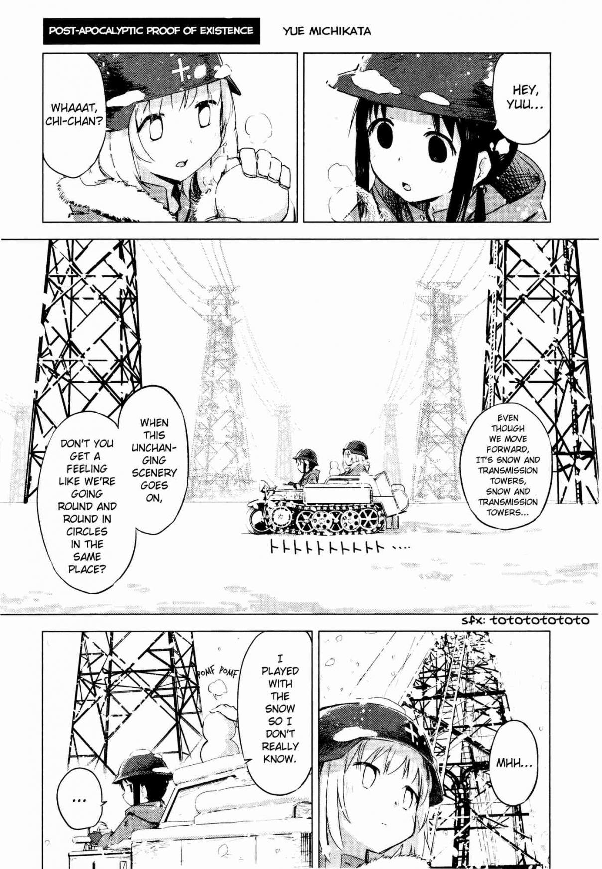 Girls' Last Tour Official Anthology Comic Ch. 8 Post Apocalyptic Proof of Existence