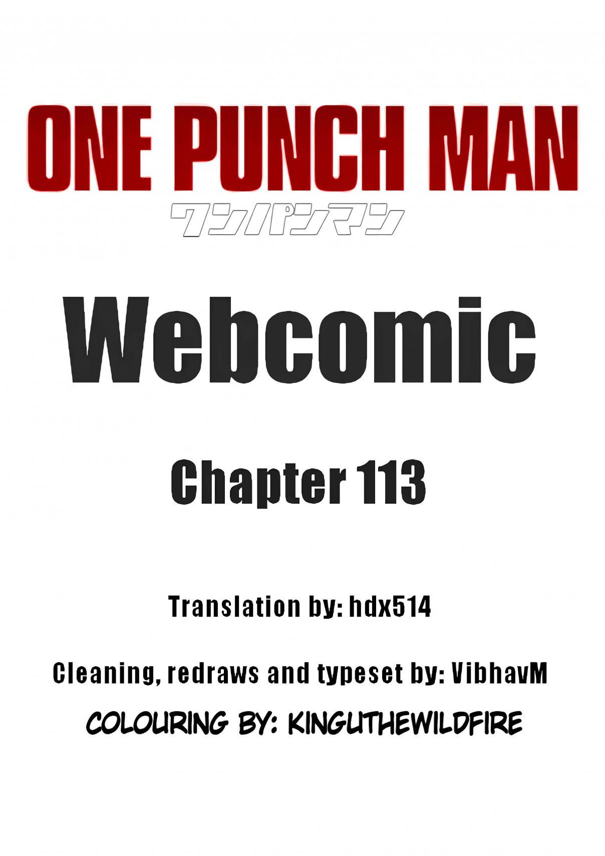 One Punch Man (Webcomic) [Fan Coloured] Ch. 113