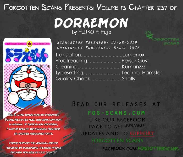 Doraemon Vol. 13 Ch. 237 The Strike Down Specialist