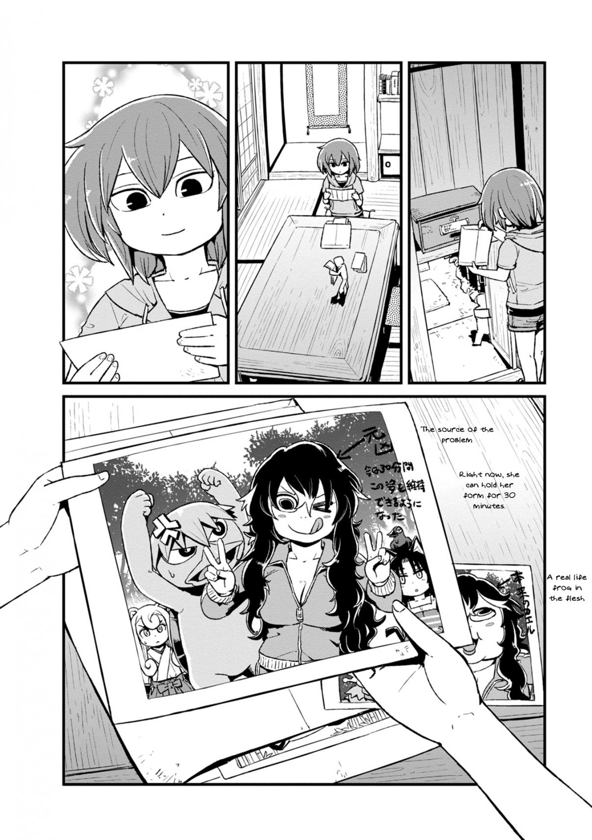 Neko Musume Michikusa Nikki Vol. 15 Ch. 92 Passing the Time Reporting on the Frog Person's Progress