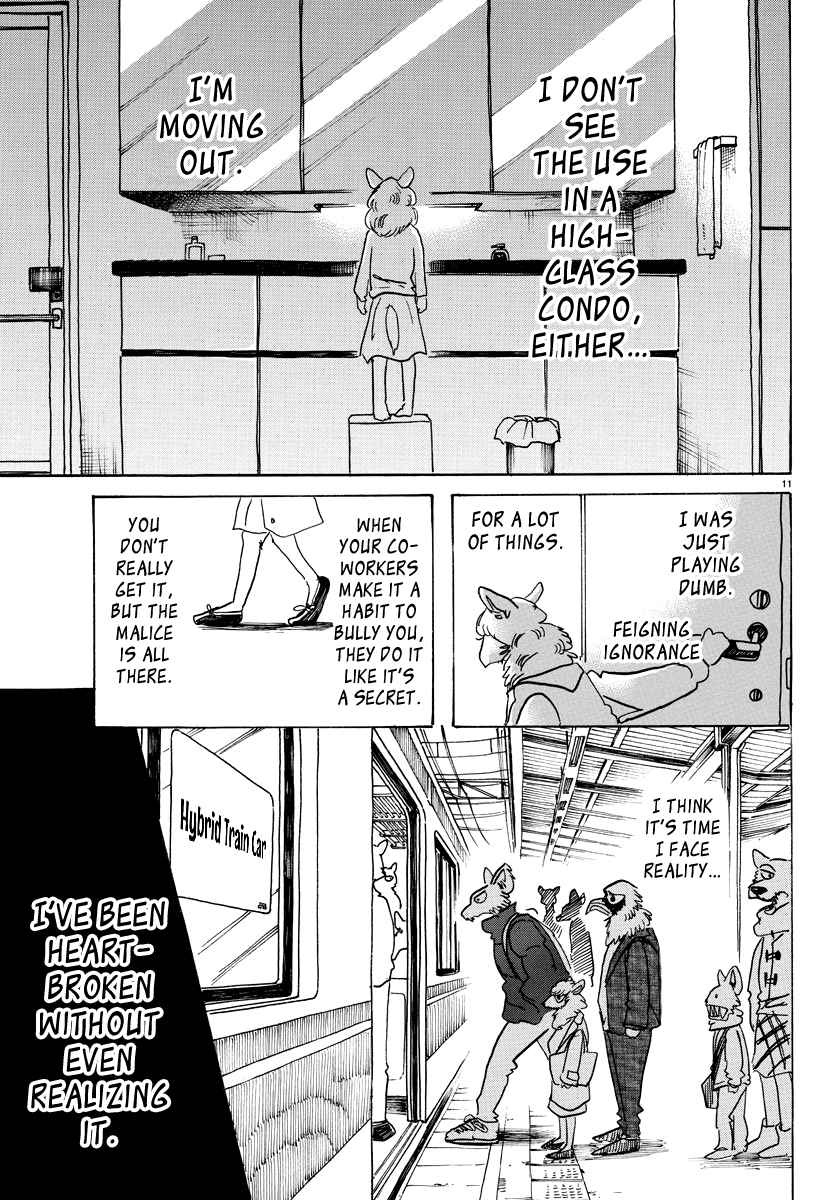 Beastars Ch. 100 What Happens when you Bust a Tire in a Very Full Train?