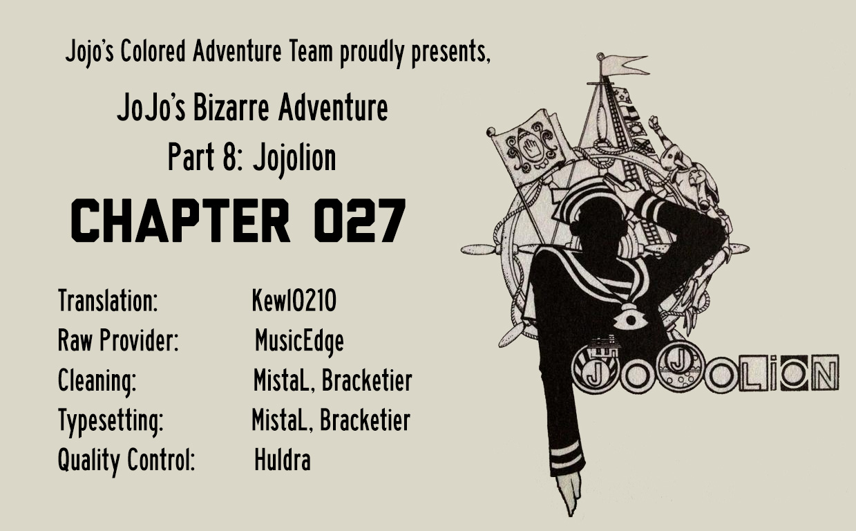 JoJo's Bizarre Adventure Part 8 JoJolion [Official Colored] Vol. 7 Ch. 27 Norisuke Higashikata, Tsurugi Higashikata, and Yotsuyu Yayagiyama Part 1
