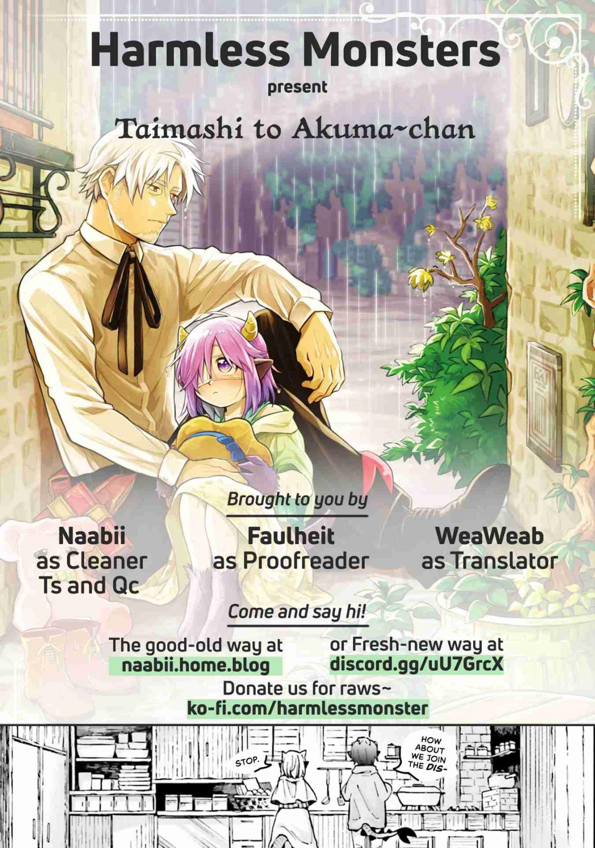Taimashi to Akuma chan Vol. 2 Ch. 25 Demon chan and sleeping Exorcist.