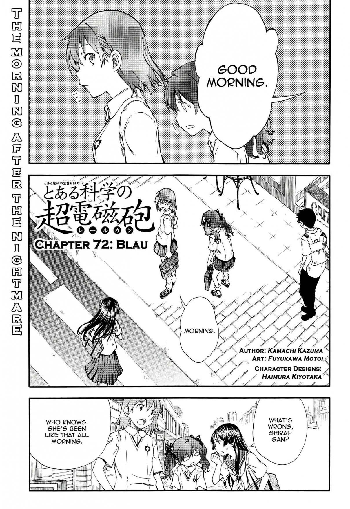 Toaru Kagaku no Choudenjihou Vol. 11 Ch. 72 BLAU