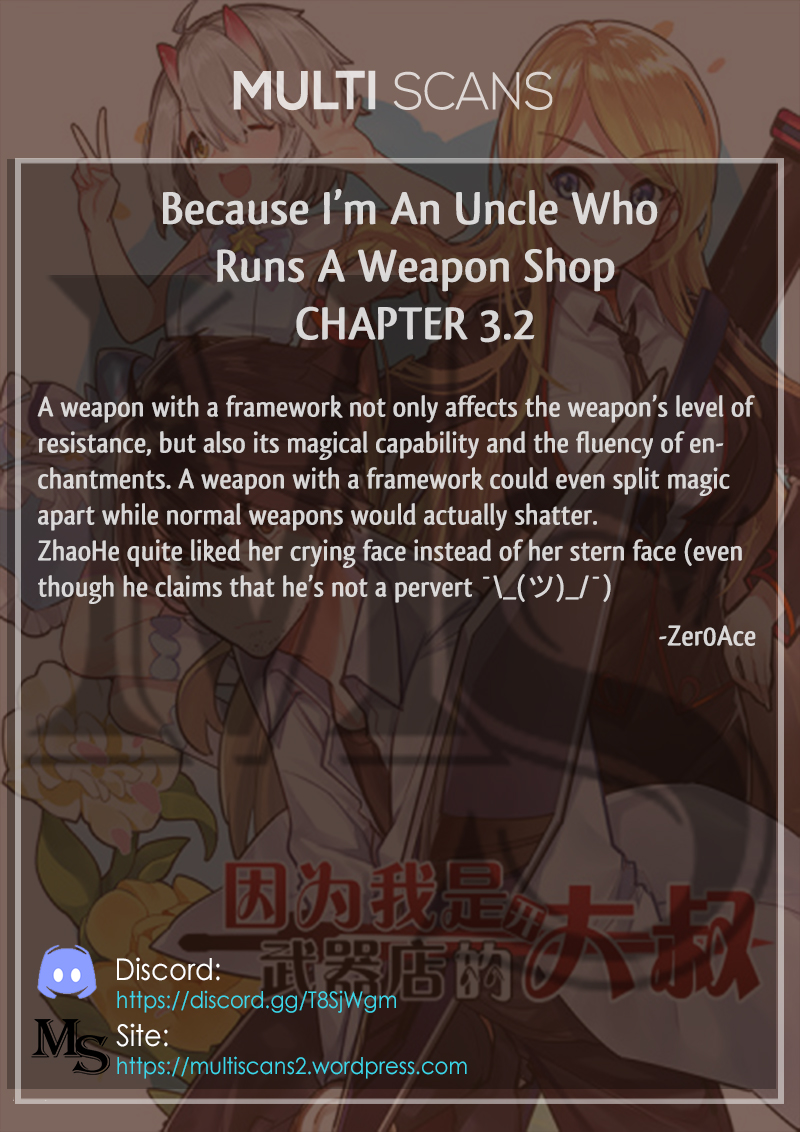 Because I'm An Uncle who Runs A Weapon Shop Ch. 3.2 Chapter 3.2