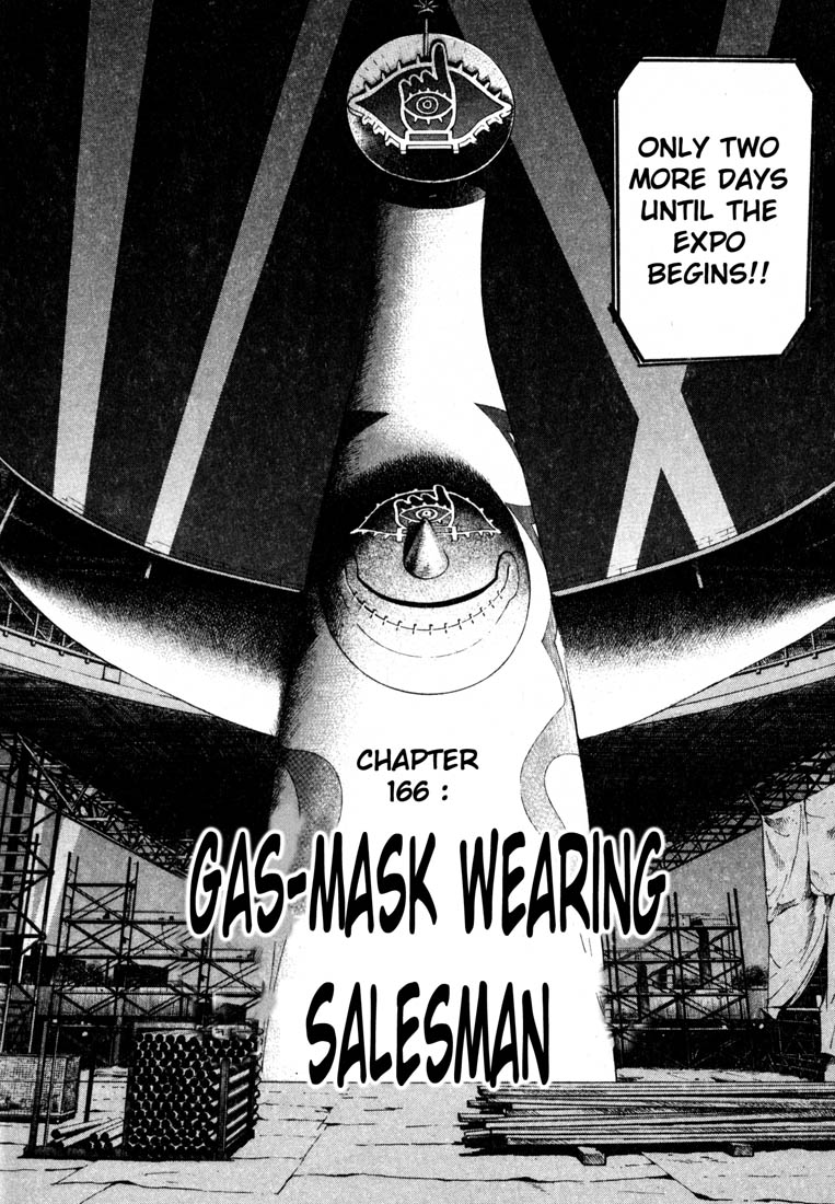 20th Century Boys Vol. 15 Ch. 166 Gas Mask Wearing Salesman