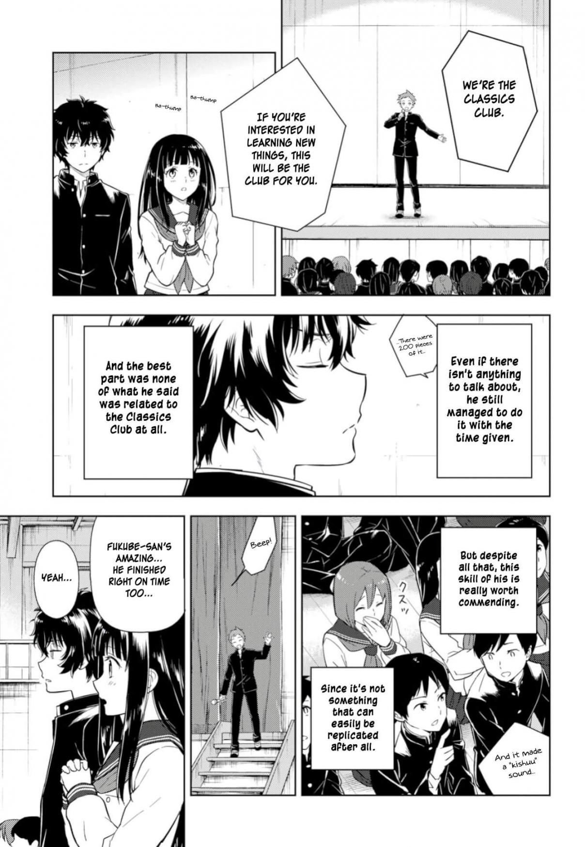 Hyouka Ch. 76 Club Applications Right Over Here! ①