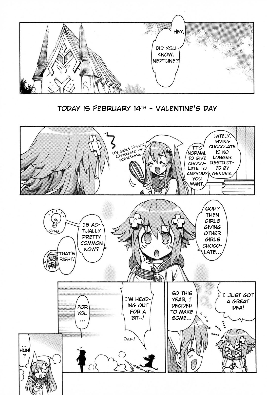 Hyperdimension Game Neptune ~Megami Tsuushin~ Vol. 2 Ch. 16 Today is February 14th Valentine's Day