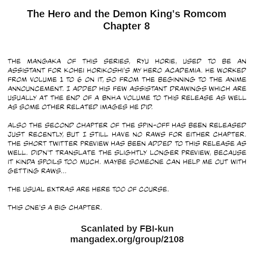 LOVE COMEDY HERO & the PRINCESS of DARKNESS Ch. 8 The Hero and the Demon King's Little Sister