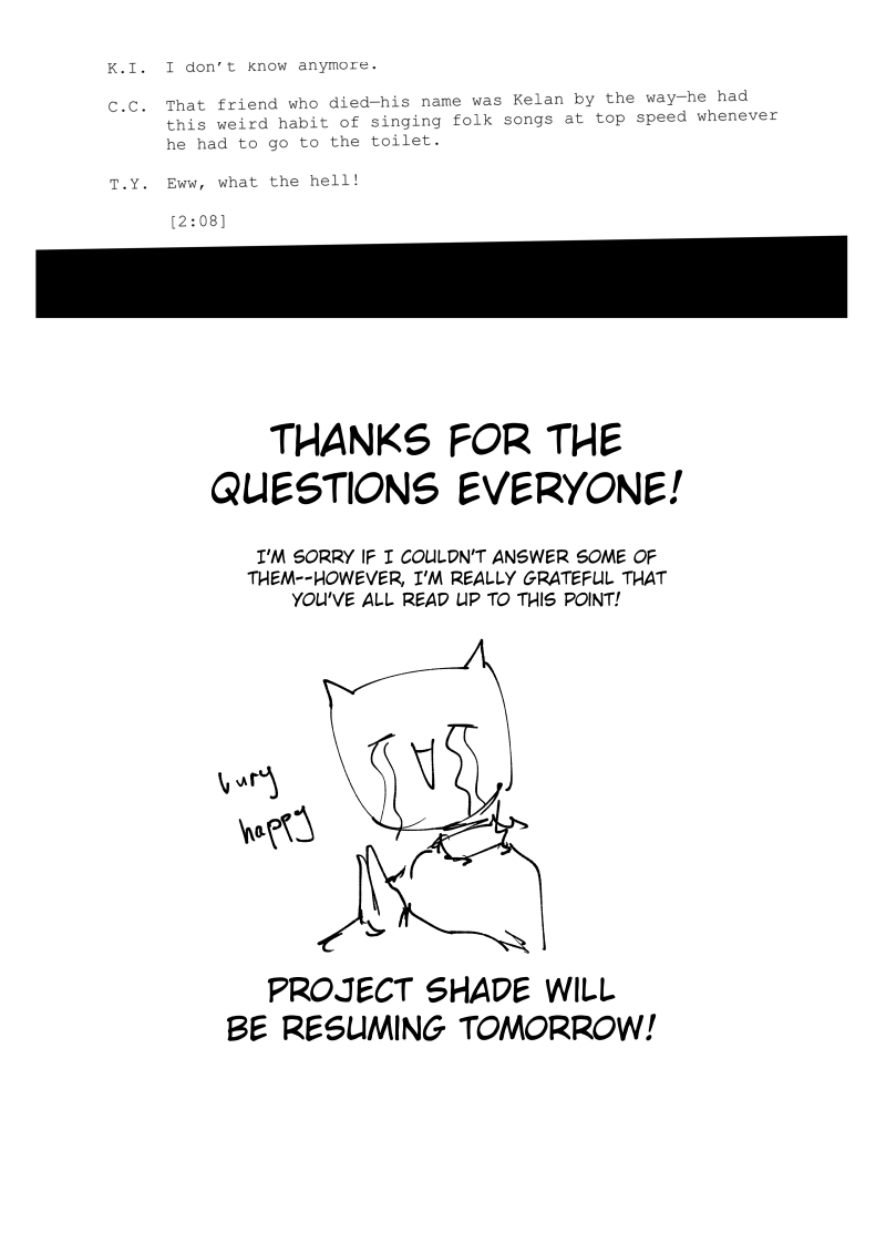 Project SHaDe Ch. 8.5 Q&A 2 The Electric Boogaloo