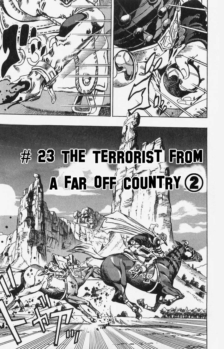 JoJo's Bizarre Adventure Part 7 Steel Ball Run Vol. 4 Ch. 23 The Terrorist from a Far Off Country Part 2
