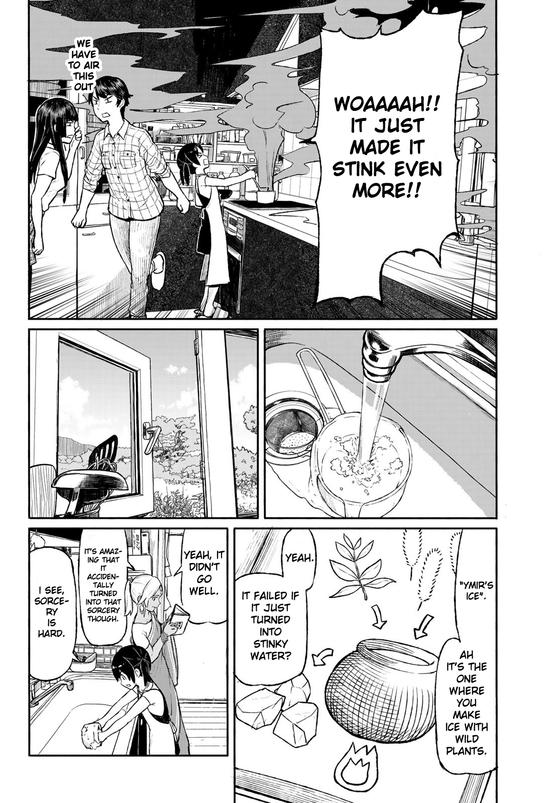 Flying Witch Ch. 46 Peeling the shadow of frozen grass