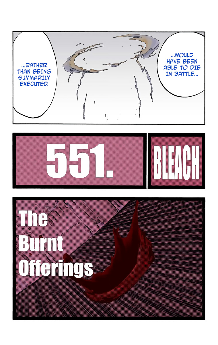 Bleach Digital Colored Comics Vol. 62 Ch. 551 The Burnt Offerings