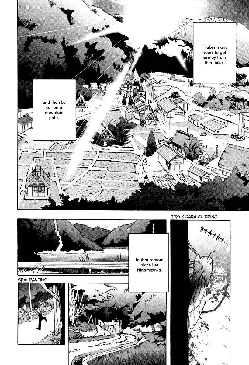 Higurashi no Naku Koro ni Onikakushi hen Vol. 1 Ch. 1 Hinamizawa Village