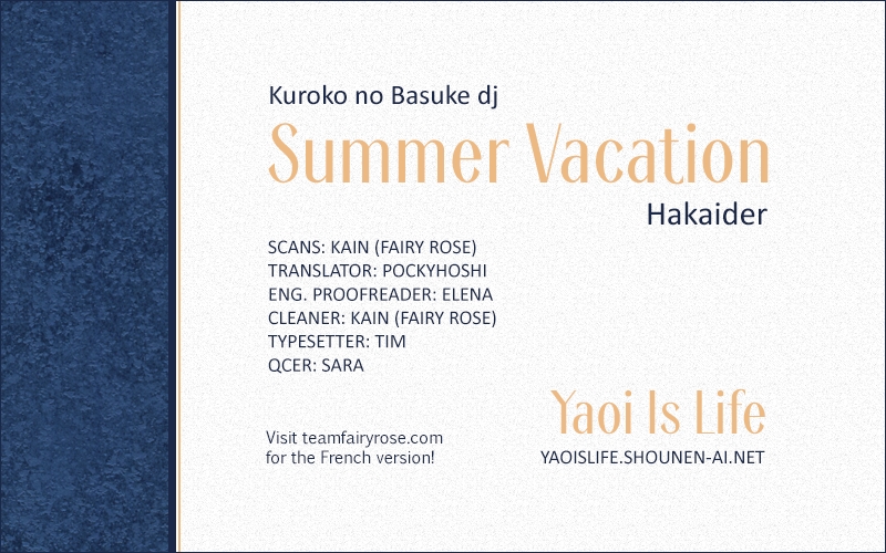Kuroko no Basuke Summer Vacation (Doujinshi) Oneshot