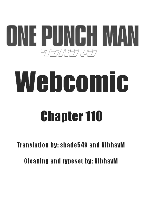 One Punch Man (Web Comic/Original) Ch. 110