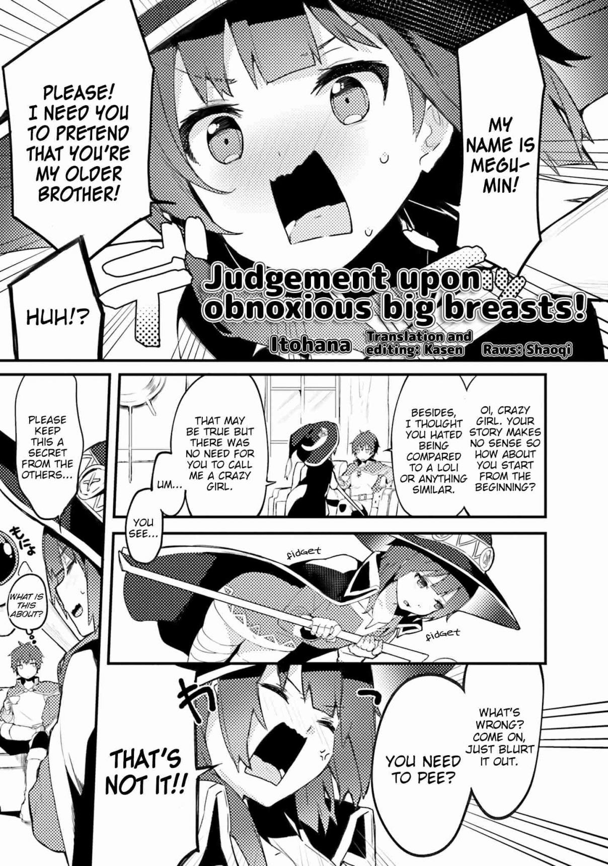 Kono Subarashii Sekai ni Shukufuku wo! Megumin Anthology Aka Ch. 3 Itohana Judgement upon obnoxious big breasts!