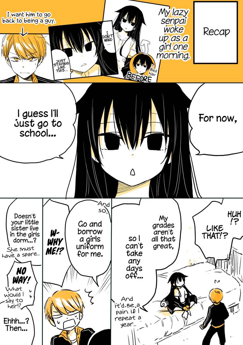 About a Lazy High School Guy Who Woke Up as a Girl One Morning Ch. 2