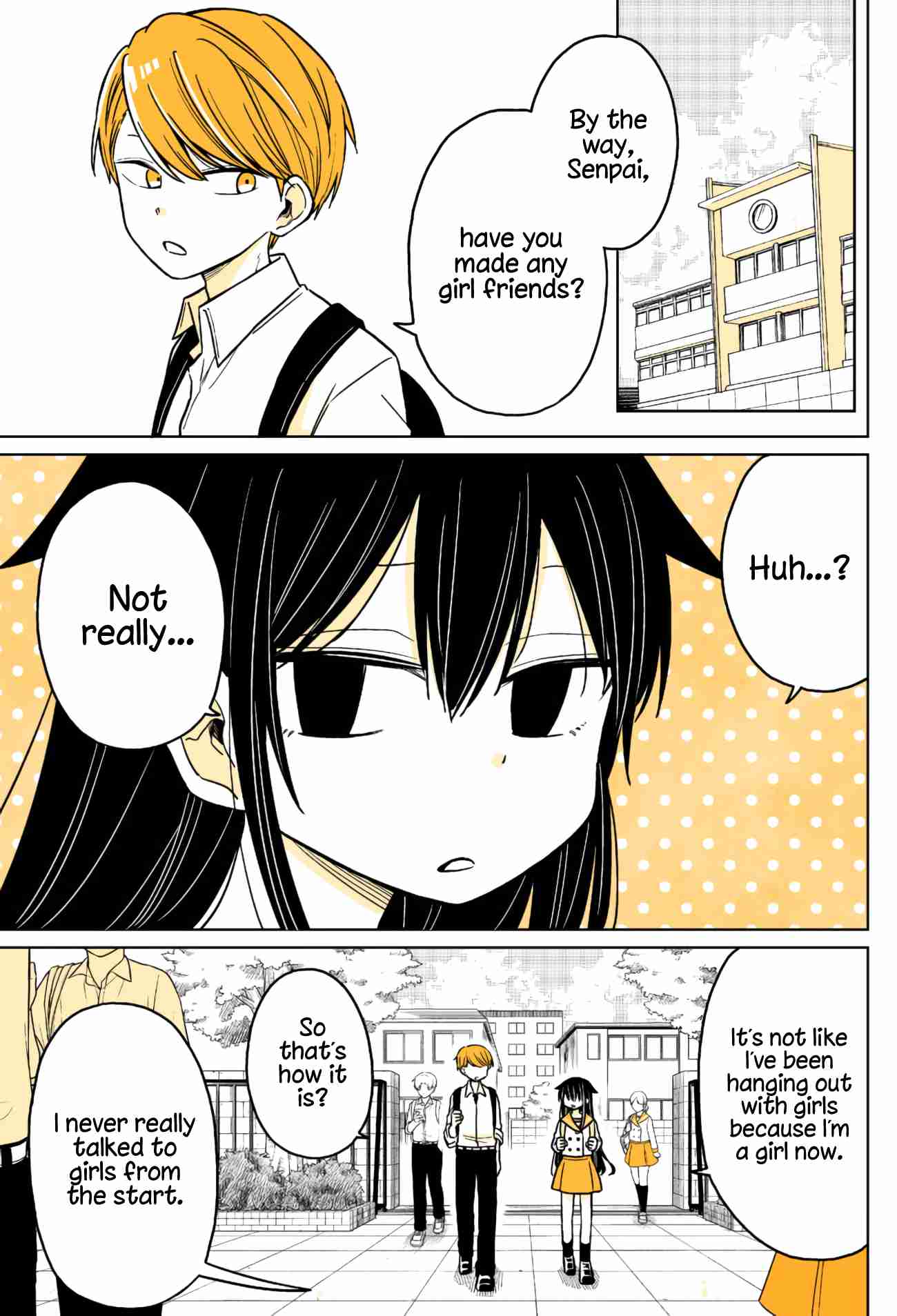 About a Lazy High School Guy Who Woke Up as a Girl One Morning Ch. 12