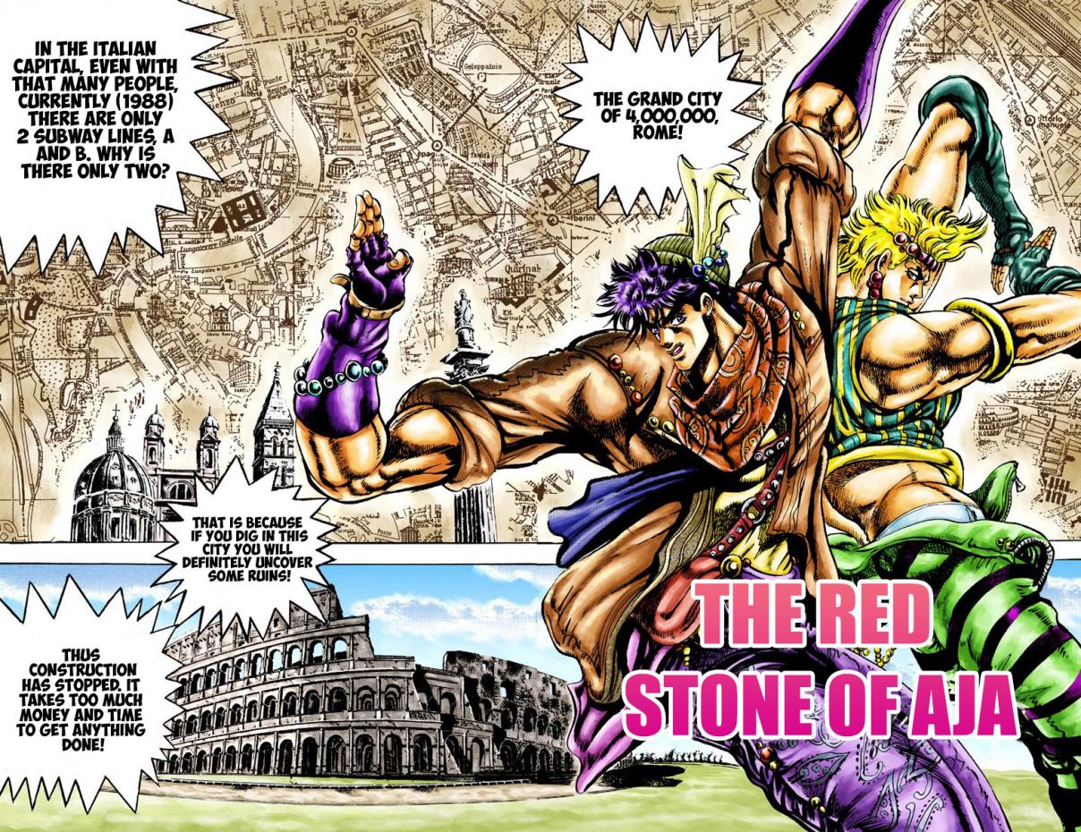 JoJo's Bizarre Adventure Part 2 Battle Tendency [Official Colored] Vol. 2 Ch. 20 The Red Stone of Aja