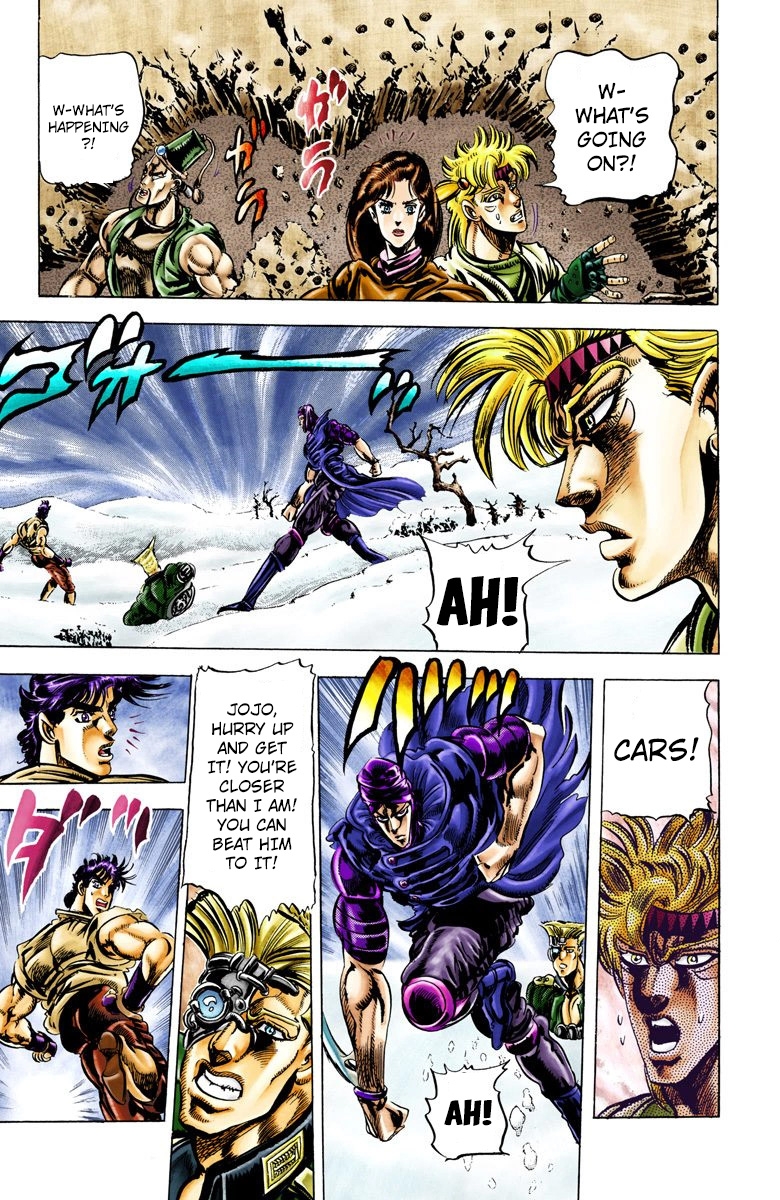 JoJo's Bizarre Adventure Part 2 Battle Tendency [Official Colored] Vol. 4 Ch. 42 Rushing Toward the Cliff of Death