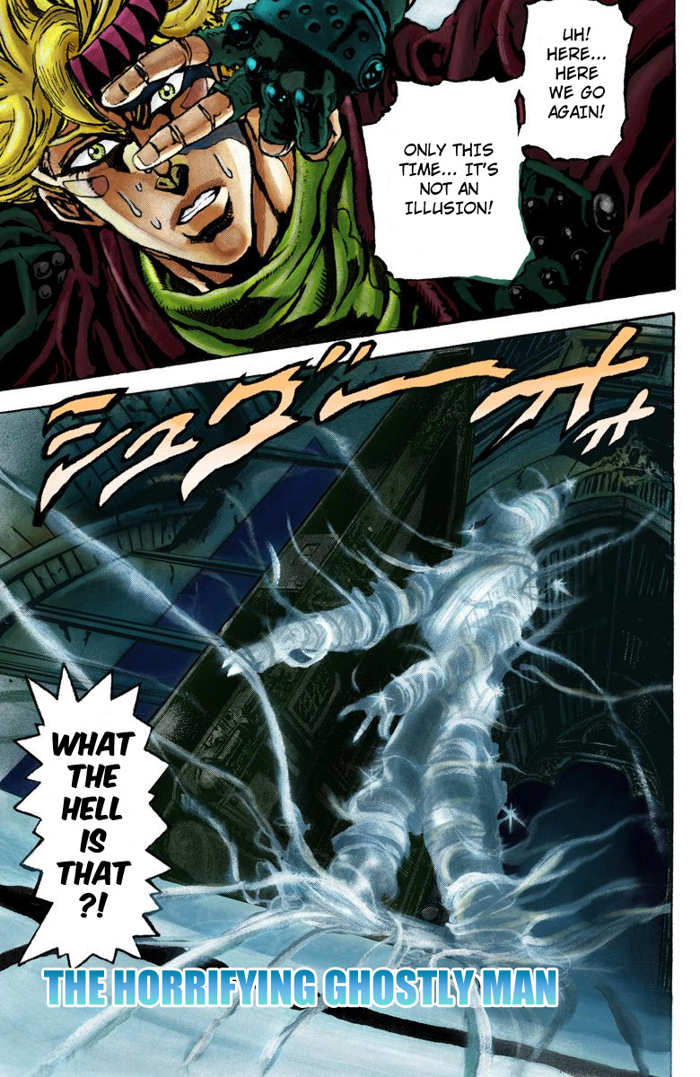 JoJo's Bizarre Adventure Part 2 Battle Tendency [Official Colored] Vol. 5 Ch. 46 The Horrifying Ghostly Man