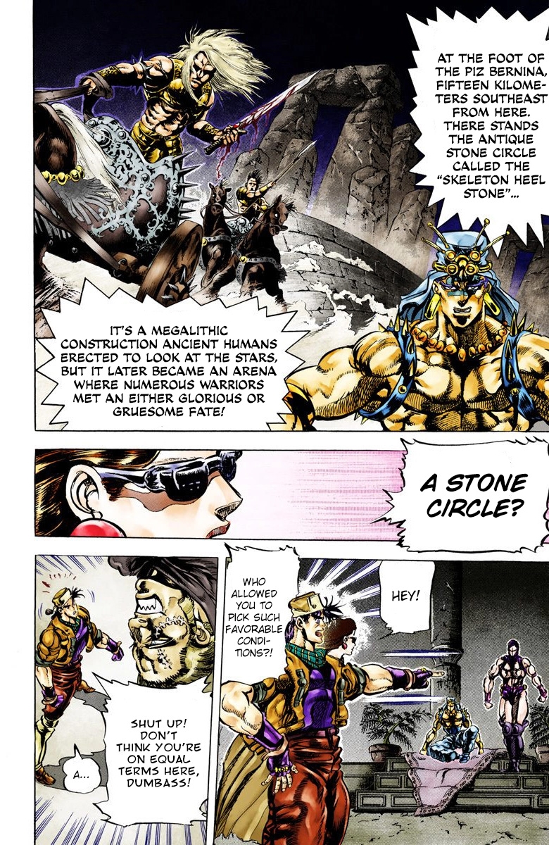 JoJo's Bizarre Adventure Part 2 Battle Tendency [Official Colored] Vol. 6 Ch. 52 The Skeleton Heel Stone