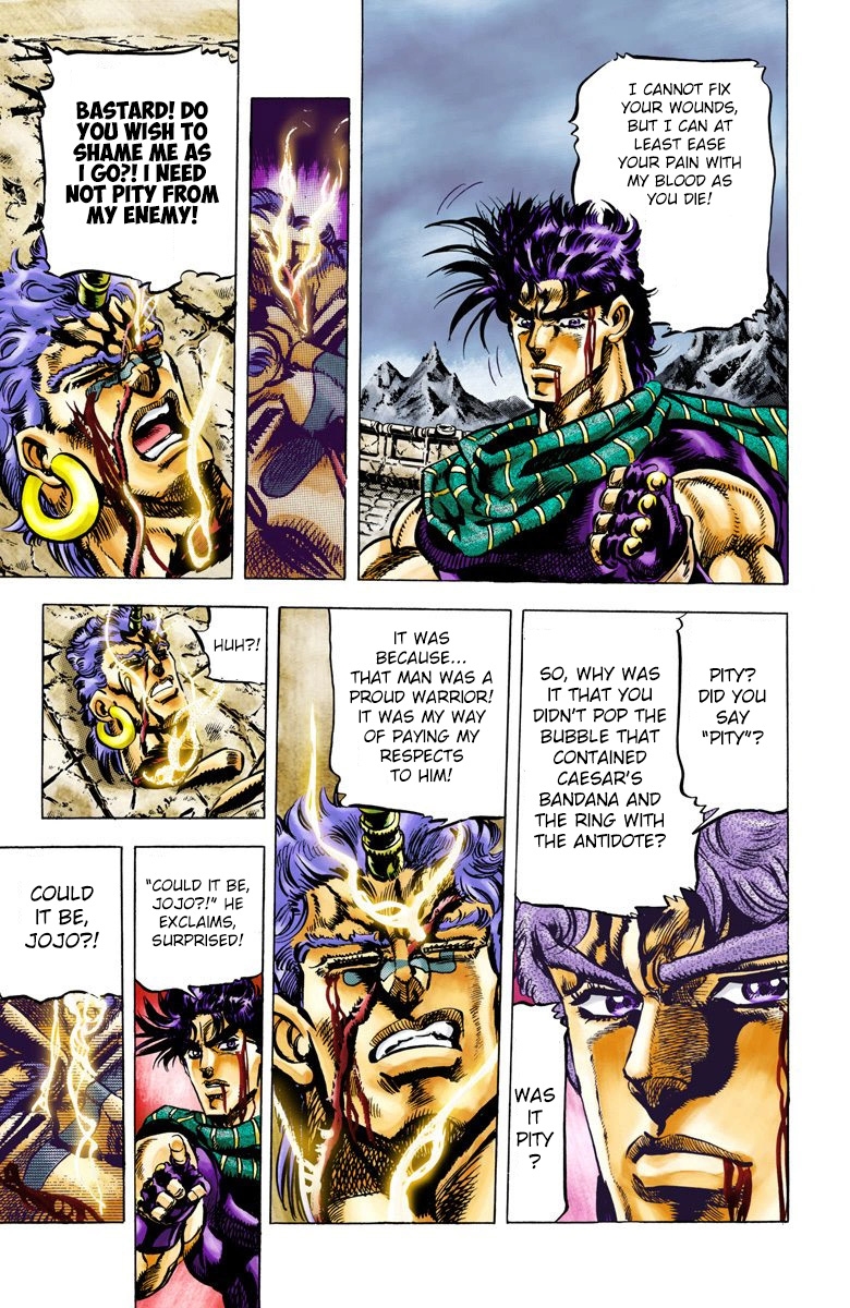 JoJo's Bizarre Adventure Part 2 Battle Tendency [Official Colored] Vol. 6 Ch. 60 The Warrior Returning to the Wind
