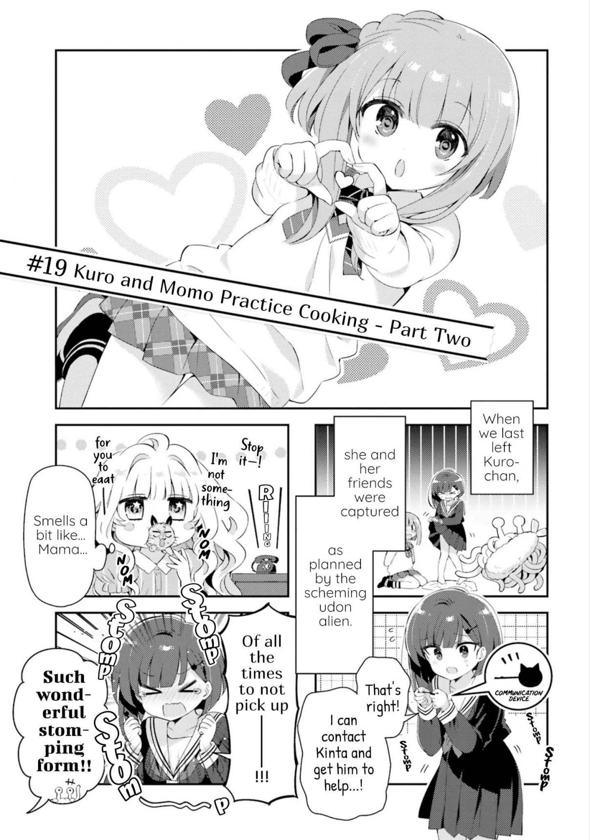 Kuro chan Chi no Oshiire ga Tsukaenai Riyuu Vol. 2 Ch. 19 Kuro and Momo Practice Cooking (Pt. 2)