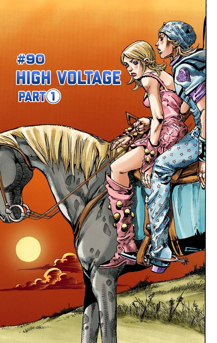 JoJo's Bizarre Adventure Part 7 Steel Ball Run [Official Colored] Vol. 23 Ch. 90 High Voltage Part 1