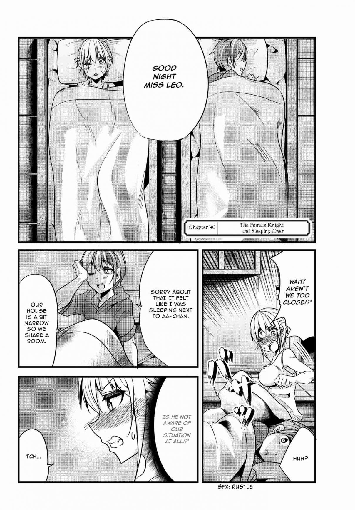 A Story About Treating a Female Knight, Who Has Never Been Treated as a Woman, as a Woman Ch. 30 The Female Knight and Sleeping Over