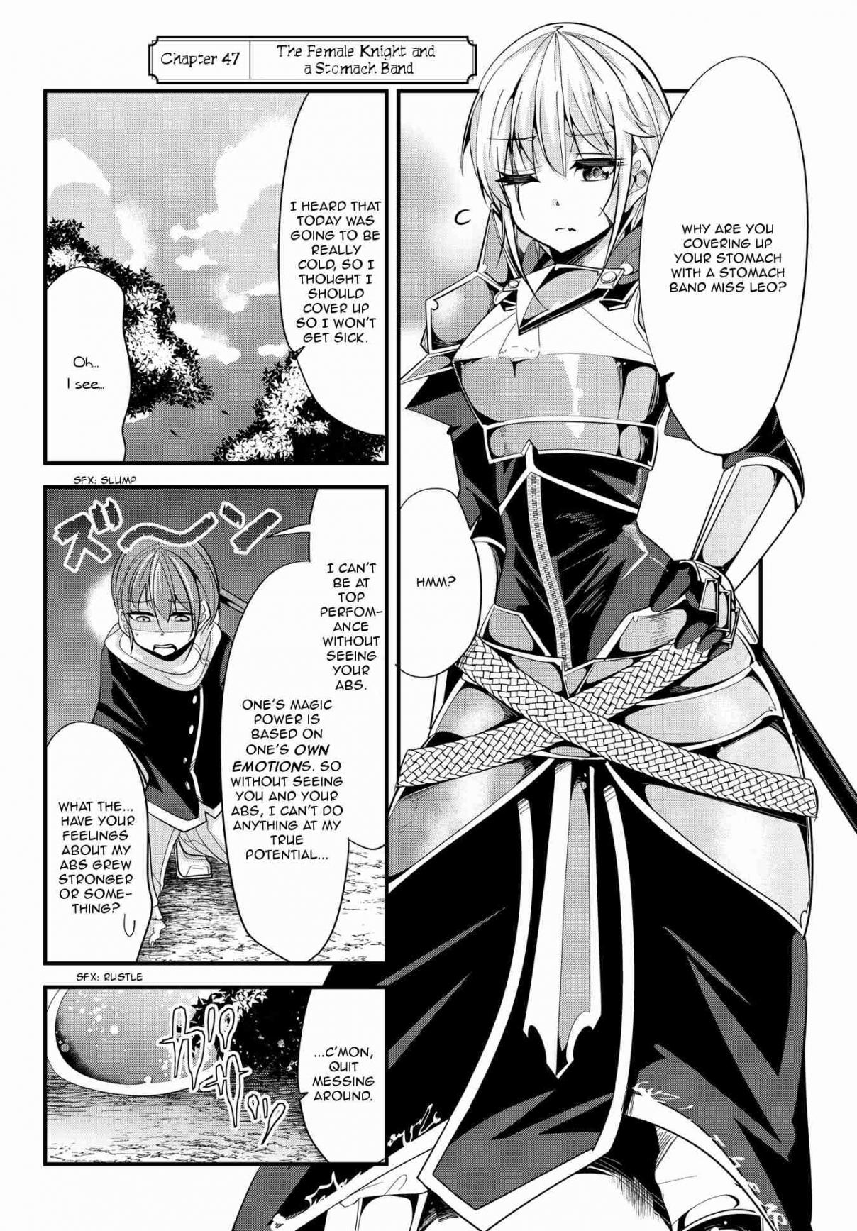 A Story About Treating a Female Knight, Who Has Never Been Treated as a Woman, as a Woman Ch. 47 The Female Knight and a Stomach Band